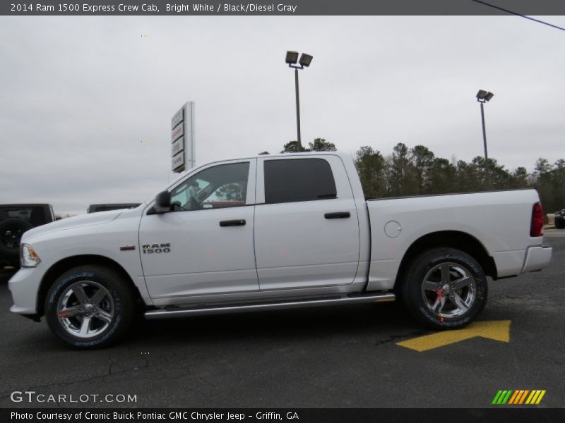 Bright White / Black/Diesel Gray 2014 Ram 1500 Express Crew Cab