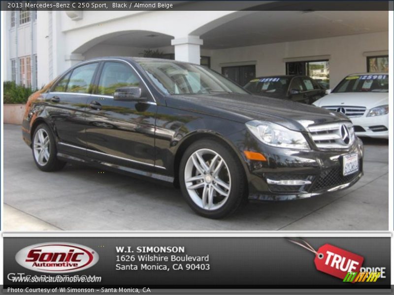 Black / Almond Beige 2013 Mercedes-Benz C 250 Sport