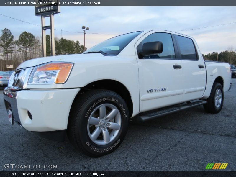 Glacier White / Charcoal 2013 Nissan Titan S King Cab