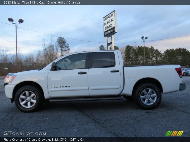 Glacier White / Charcoal 2013 Nissan Titan S King Cab