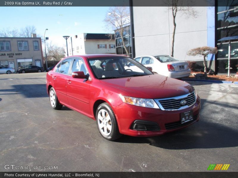 Ruby Red / Gray 2009 Kia Optima LX