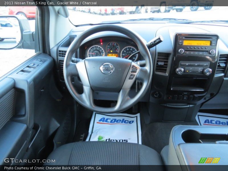 Glacier White / Charcoal 2013 Nissan Titan S King Cab