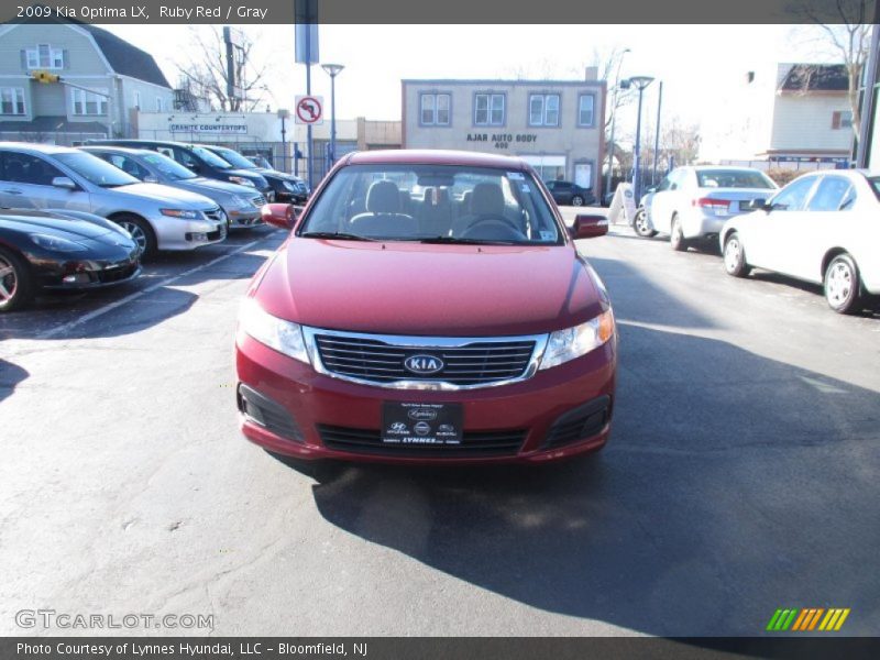 Ruby Red / Gray 2009 Kia Optima LX