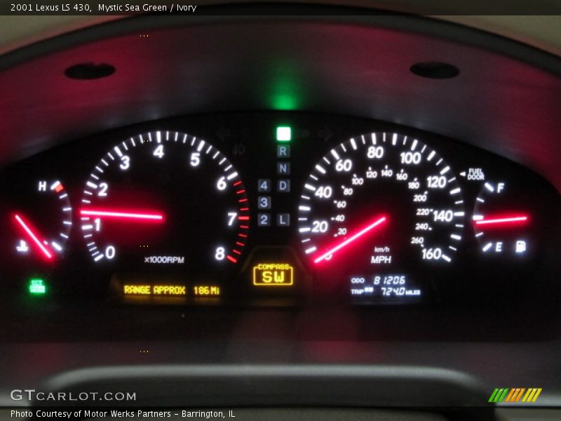 Mystic Sea Green / Ivory 2001 Lexus LS 430