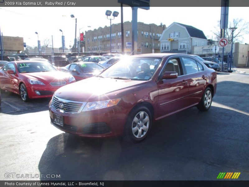 Ruby Red / Gray 2009 Kia Optima LX