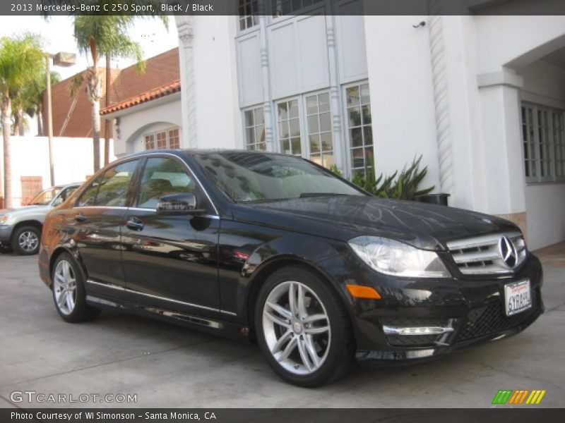 Black / Black 2013 Mercedes-Benz C 250 Sport