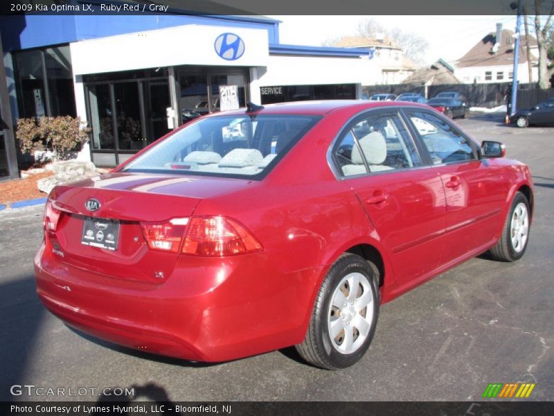 Ruby Red / Gray 2009 Kia Optima LX