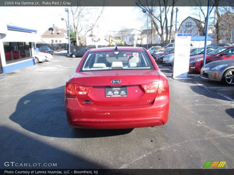 Ruby Red / Gray 2009 Kia Optima LX