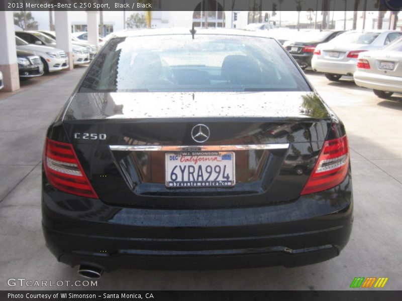Black / Black 2013 Mercedes-Benz C 250 Sport