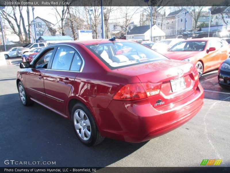 Ruby Red / Gray 2009 Kia Optima LX