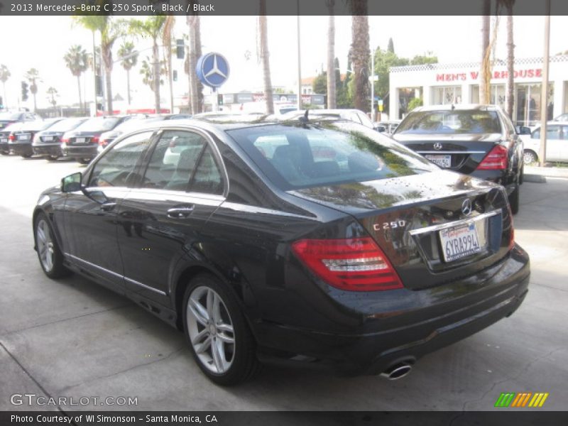 Black / Black 2013 Mercedes-Benz C 250 Sport
