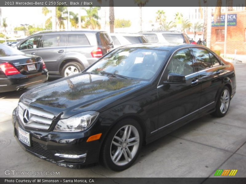 Black / Black 2013 Mercedes-Benz C 250 Sport