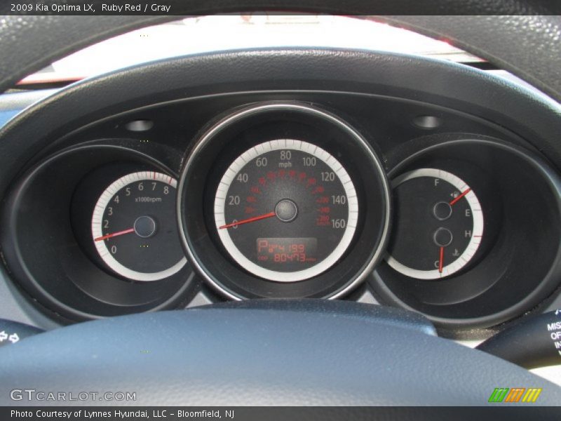 Ruby Red / Gray 2009 Kia Optima LX