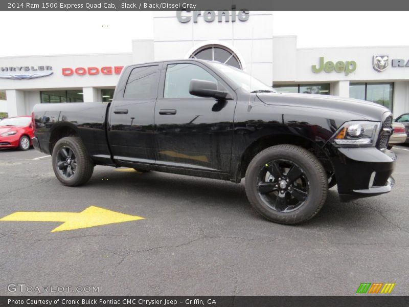 Black / Black/Diesel Gray 2014 Ram 1500 Express Quad Cab