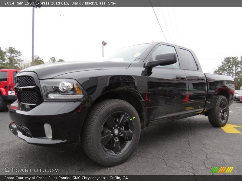 Black / Black/Diesel Gray 2014 Ram 1500 Express Quad Cab