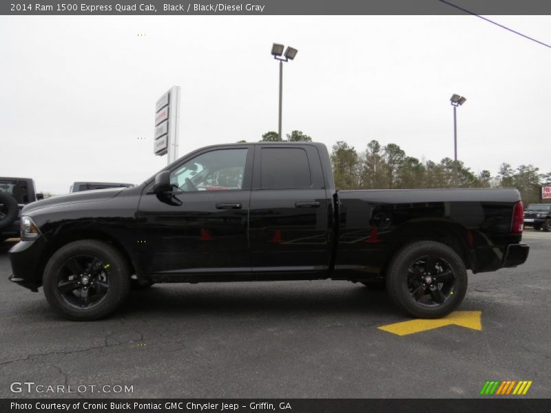 Black / Black/Diesel Gray 2014 Ram 1500 Express Quad Cab