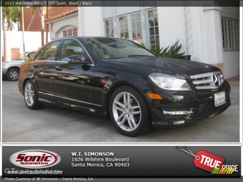 Black / Black 2013 Mercedes-Benz C 250 Sport