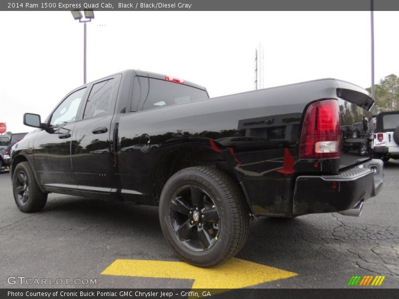 Black / Black/Diesel Gray 2014 Ram 1500 Express Quad Cab