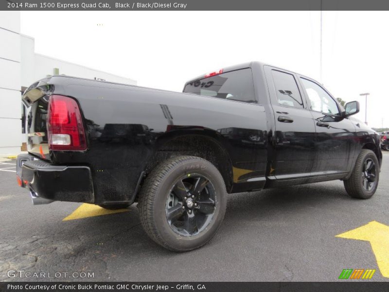 Black / Black/Diesel Gray 2014 Ram 1500 Express Quad Cab