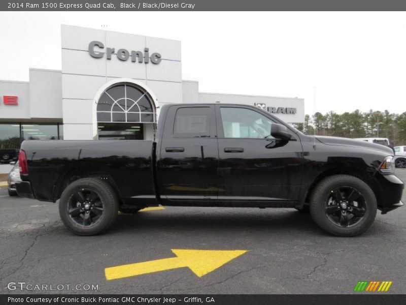 Black / Black/Diesel Gray 2014 Ram 1500 Express Quad Cab