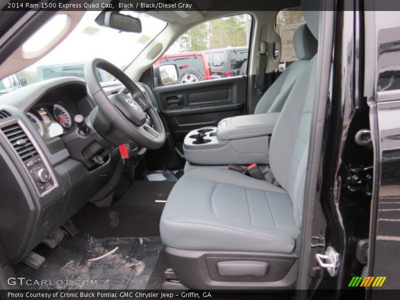 Black / Black/Diesel Gray 2014 Ram 1500 Express Quad Cab
