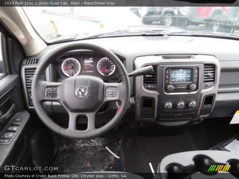 Black / Black/Diesel Gray 2014 Ram 1500 Express Quad Cab