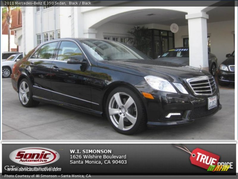 Black / Black 2011 Mercedes-Benz E 350 Sedan