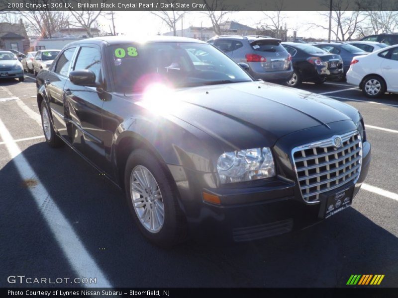 Brilliant Black Crystal Pearl / Dark Slate Gray 2008 Chrysler 300 LX