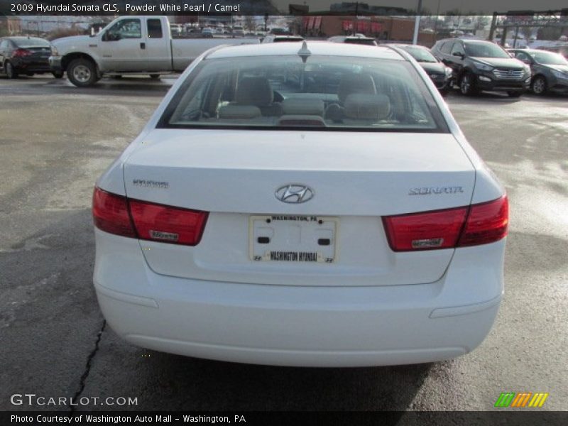 Powder White Pearl / Camel 2009 Hyundai Sonata GLS