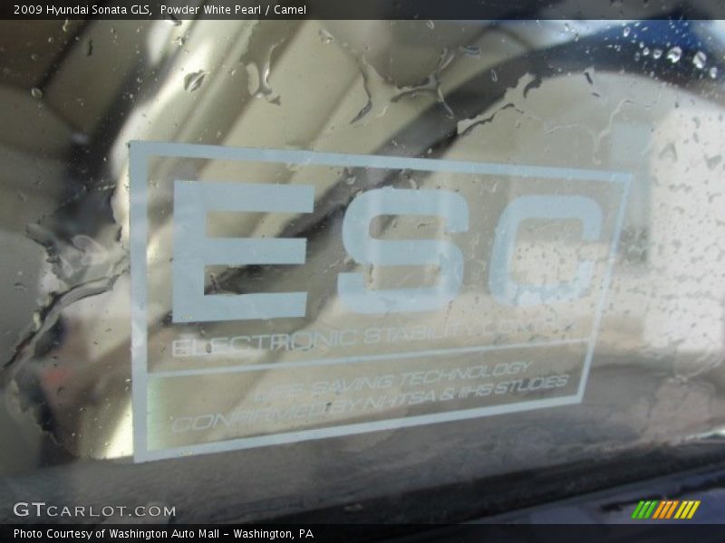 Powder White Pearl / Camel 2009 Hyundai Sonata GLS