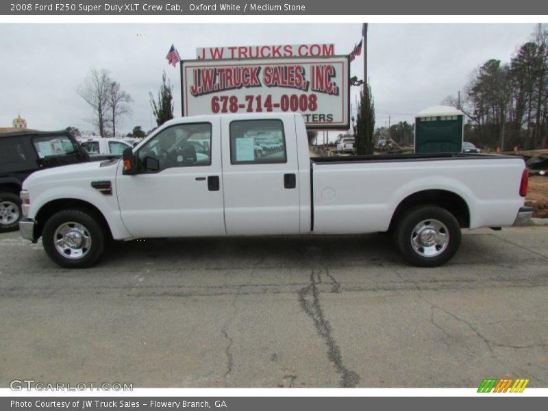 Oxford White / Medium Stone 2008 Ford F250 Super Duty XLT Crew Cab