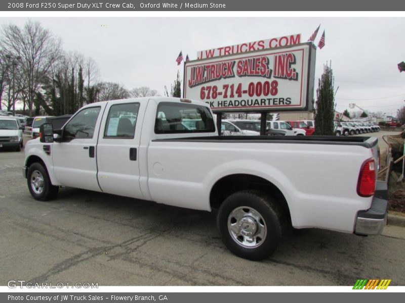 Oxford White / Medium Stone 2008 Ford F250 Super Duty XLT Crew Cab