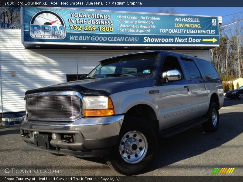 Medium Steel Blue Metallic / Medium Graphite 2000 Ford Excursion XLT 4x4
