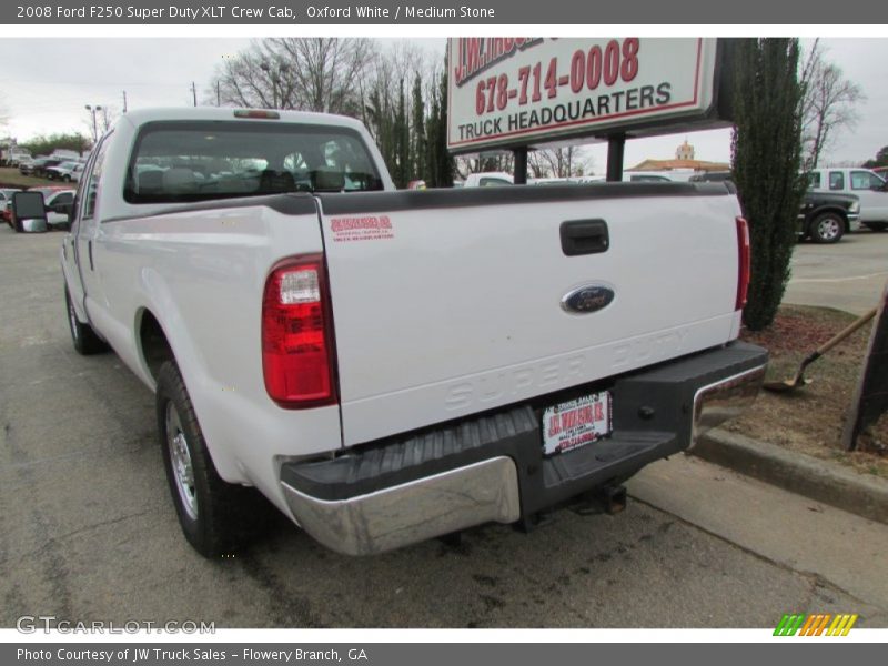 Oxford White / Medium Stone 2008 Ford F250 Super Duty XLT Crew Cab