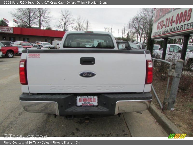 Oxford White / Medium Stone 2008 Ford F250 Super Duty XLT Crew Cab