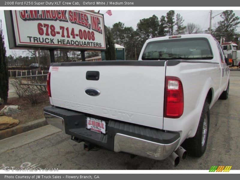 Oxford White / Medium Stone 2008 Ford F250 Super Duty XLT Crew Cab