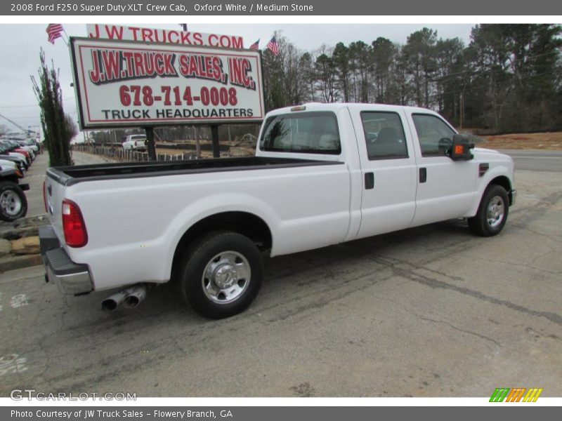 Oxford White / Medium Stone 2008 Ford F250 Super Duty XLT Crew Cab