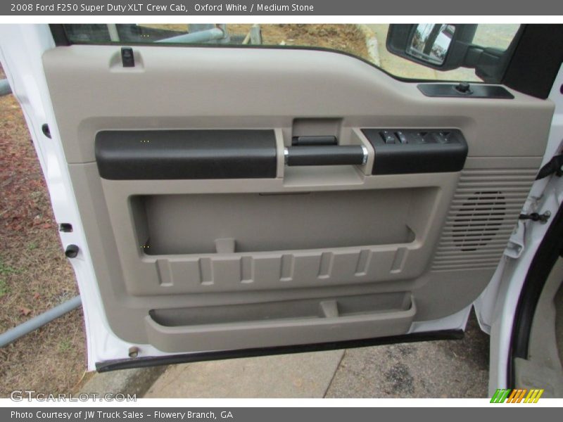 Oxford White / Medium Stone 2008 Ford F250 Super Duty XLT Crew Cab