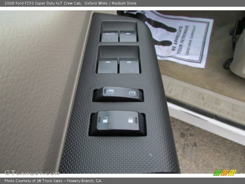 Oxford White / Medium Stone 2008 Ford F250 Super Duty XLT Crew Cab