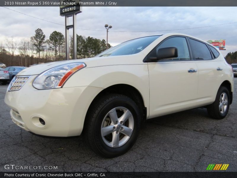 Phantom White / Gray 2010 Nissan Rogue S 360 Value Package