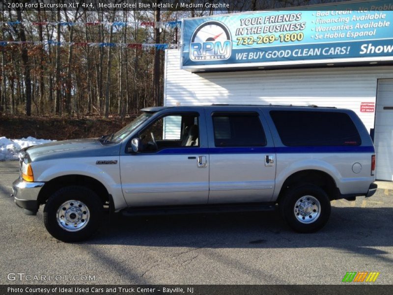 Medium Steel Blue Metallic / Medium Graphite 2000 Ford Excursion XLT 4x4