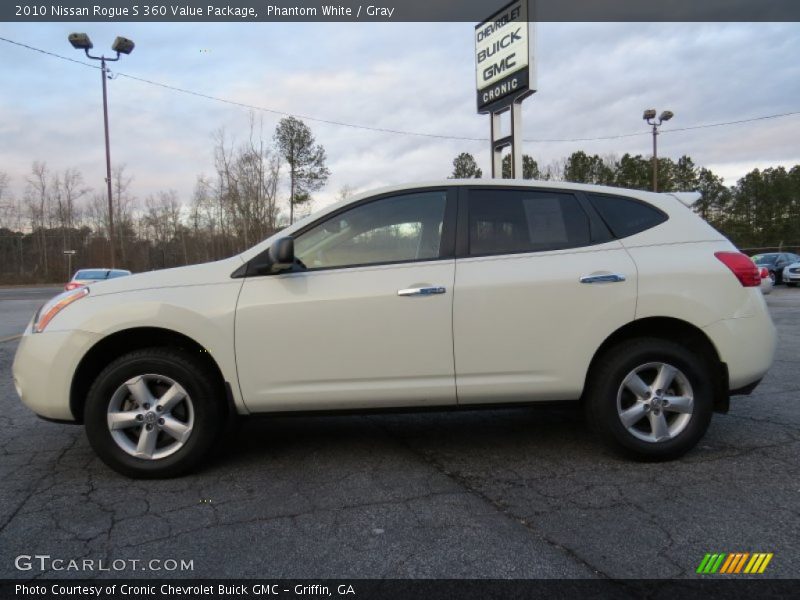 Phantom White / Gray 2010 Nissan Rogue S 360 Value Package