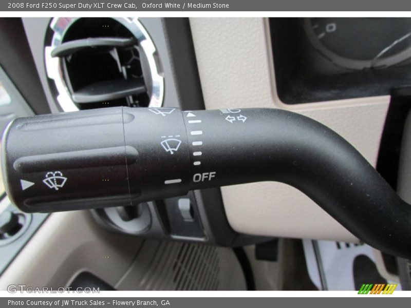 Oxford White / Medium Stone 2008 Ford F250 Super Duty XLT Crew Cab
