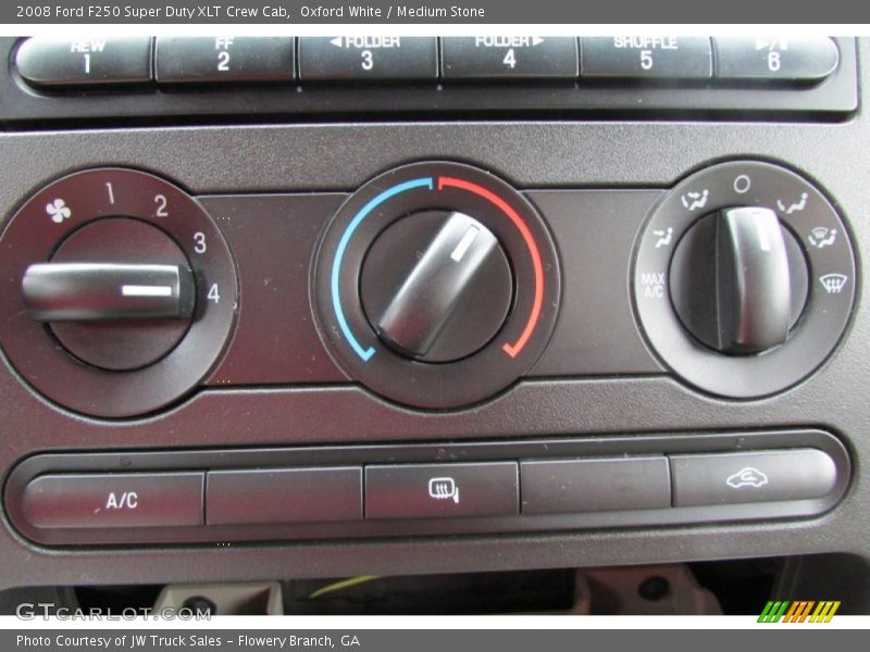 Oxford White / Medium Stone 2008 Ford F250 Super Duty XLT Crew Cab