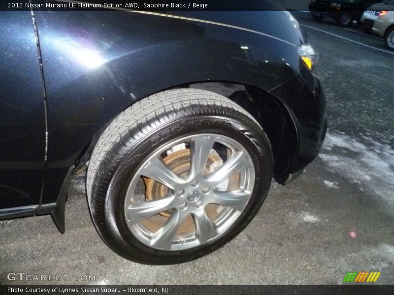 Sapphire Black / Beige 2012 Nissan Murano LE Platinum Edition AWD