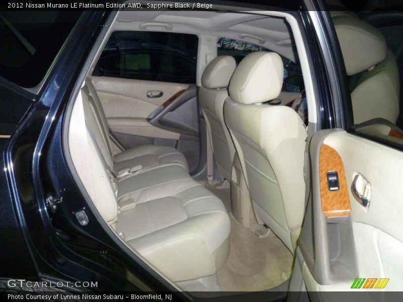 Sapphire Black / Beige 2012 Nissan Murano LE Platinum Edition AWD