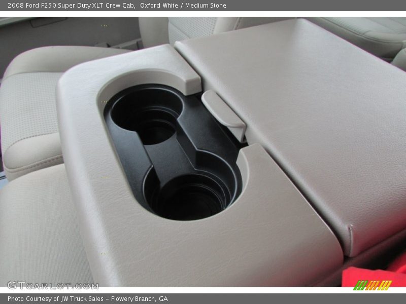 Oxford White / Medium Stone 2008 Ford F250 Super Duty XLT Crew Cab