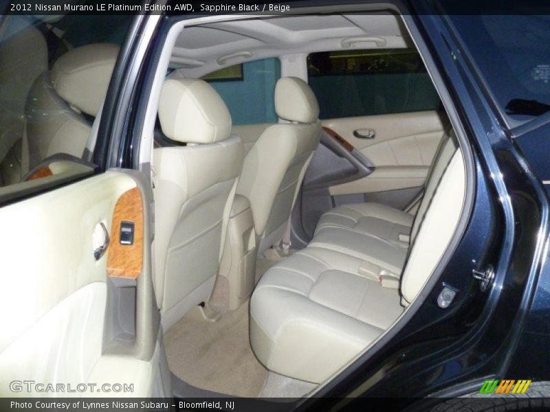 Sapphire Black / Beige 2012 Nissan Murano LE Platinum Edition AWD