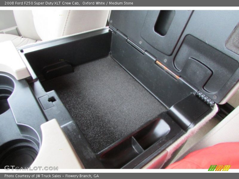 Oxford White / Medium Stone 2008 Ford F250 Super Duty XLT Crew Cab