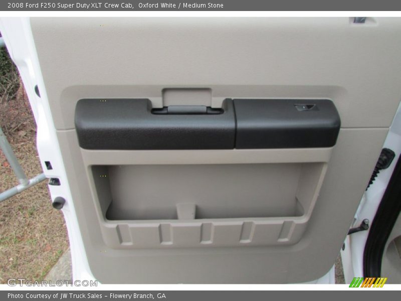 Oxford White / Medium Stone 2008 Ford F250 Super Duty XLT Crew Cab